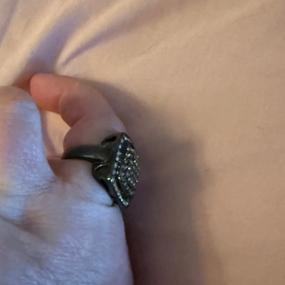 Chunky Black and Yellow Square Ring